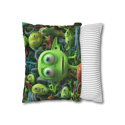 Toy Alien Story Space Character Galactic UFO Anime Cartoon - Spun Polyester Square Pillow Case