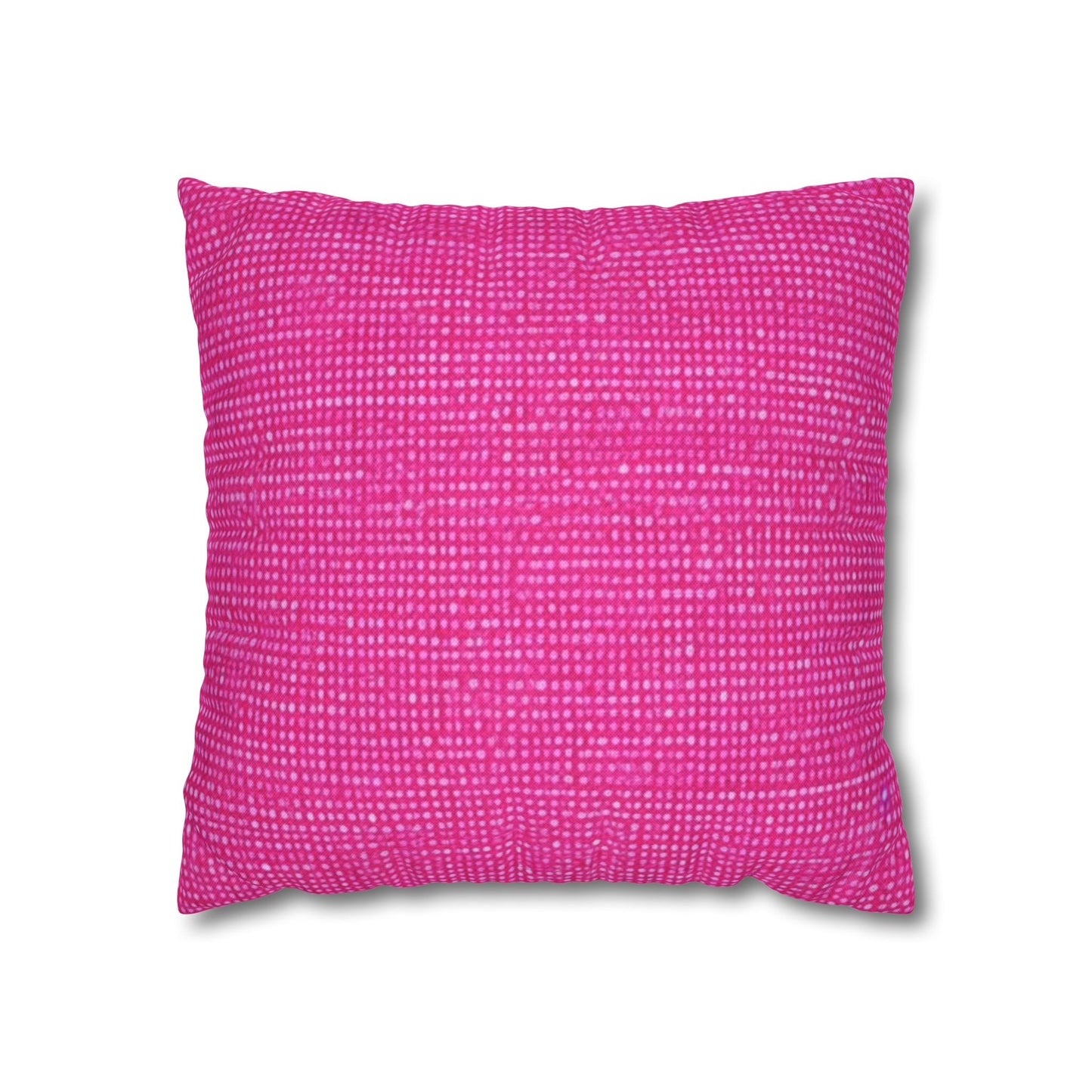 Hot Neon Pink Doll Like: Denim-Inspired, Bold & Bright Fabric - Spun Polyester Square Pillow Case