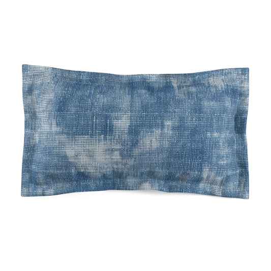 Faded Blue Washed-Out: Denim-Inspired, Style Fabric - Microfiber Pillow Sham