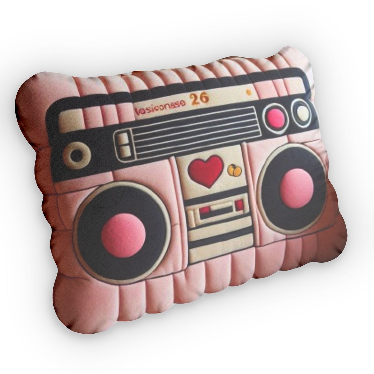 Retro Cassette Tape Player Music Plush Shaped Pillow