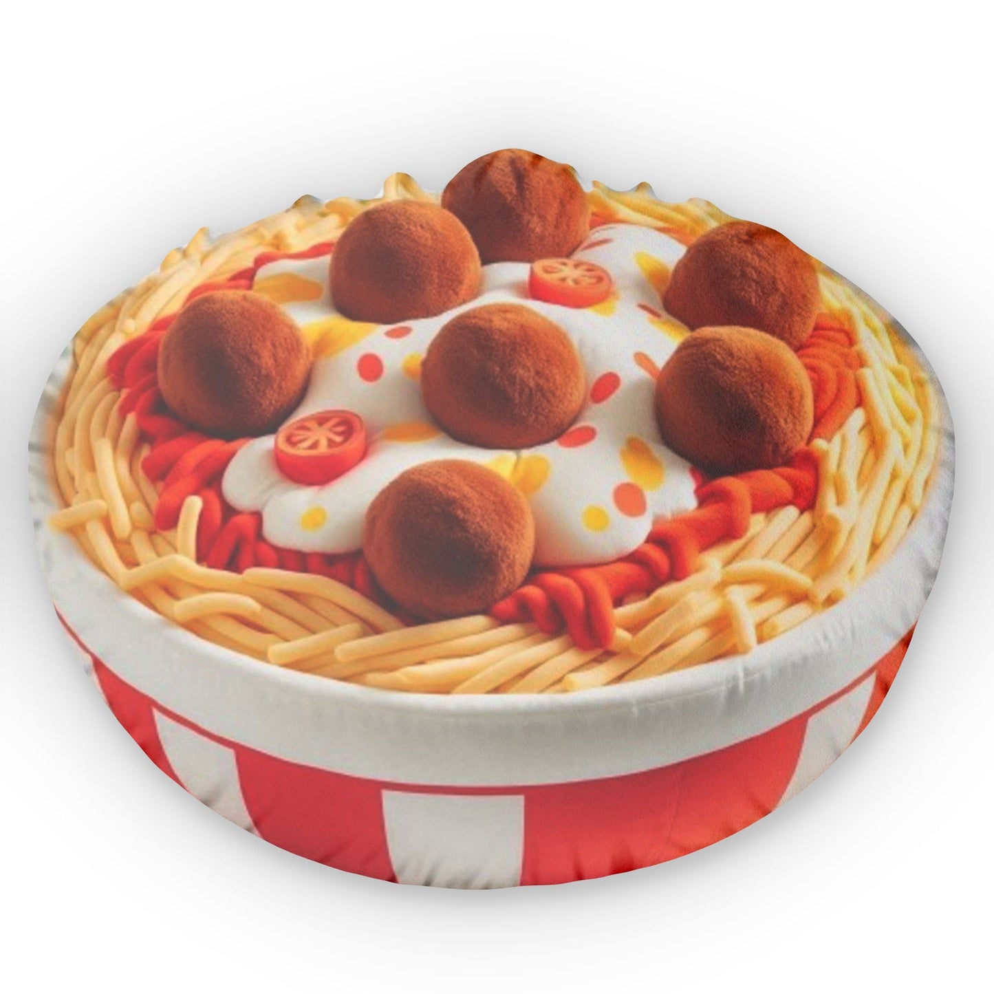 Spaghetti And Meatballs, Plush Shaped Pillow