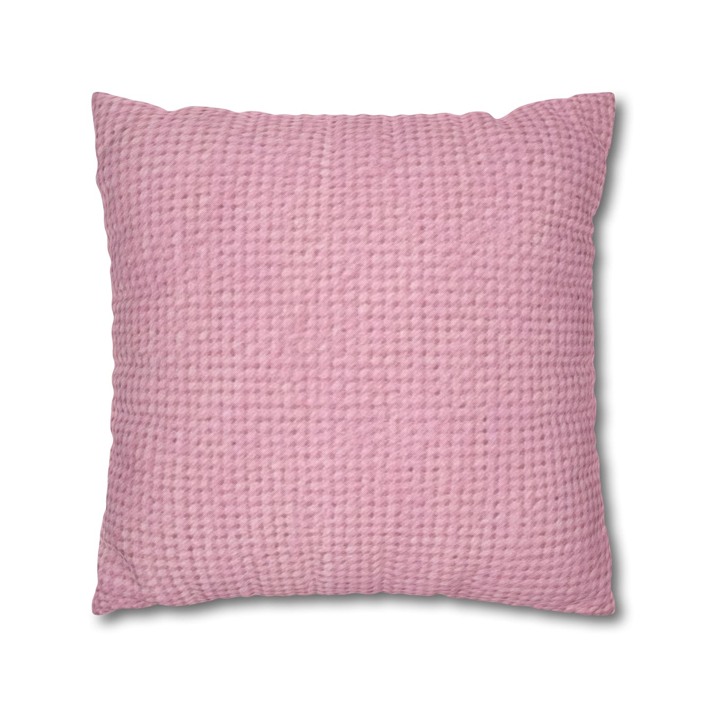 Blushing Garment Dye Pink: Denim-Inspired, Soft-Toned Fabric - Spun Polyester Square Pillow Case