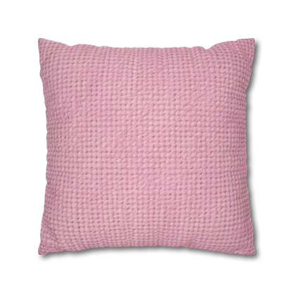 Blushing Garment Dye Pink: Denim-Inspired, Soft-Toned Fabric - Spun Polyester Square Pillow Case