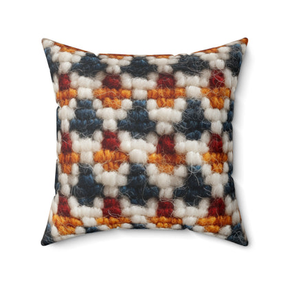 Artisan Weaves: Boucle Elegance - Spun Polyester Square Pillow