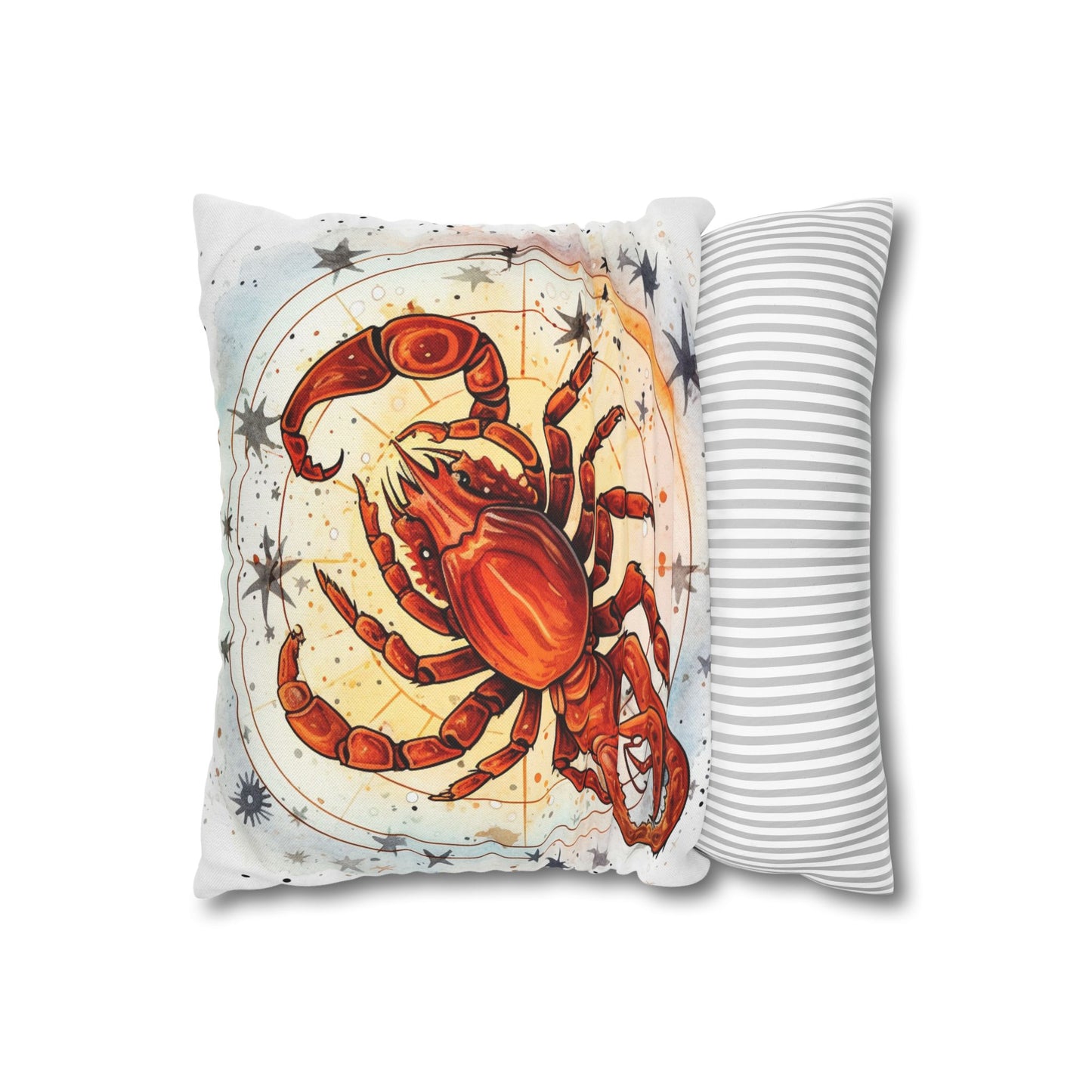 Prickly Scorpio Astrology - Sharp Zodiac Scorpion Celestial Horoscope - Spun Polyester Square Pillow Case