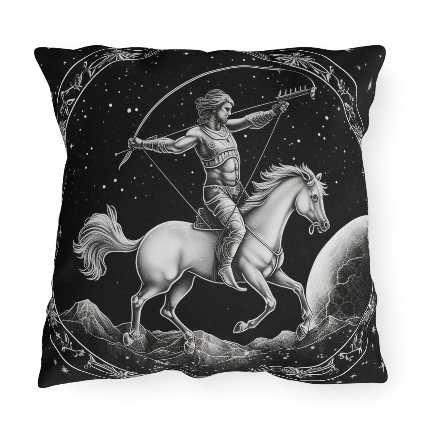 Sagittarius Zodiac UV-Resistant Outdoor Pillow, Water-Resistant, Spun Polyester