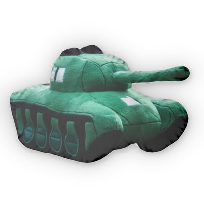 Green Army Tank Plush Shaped Pillow