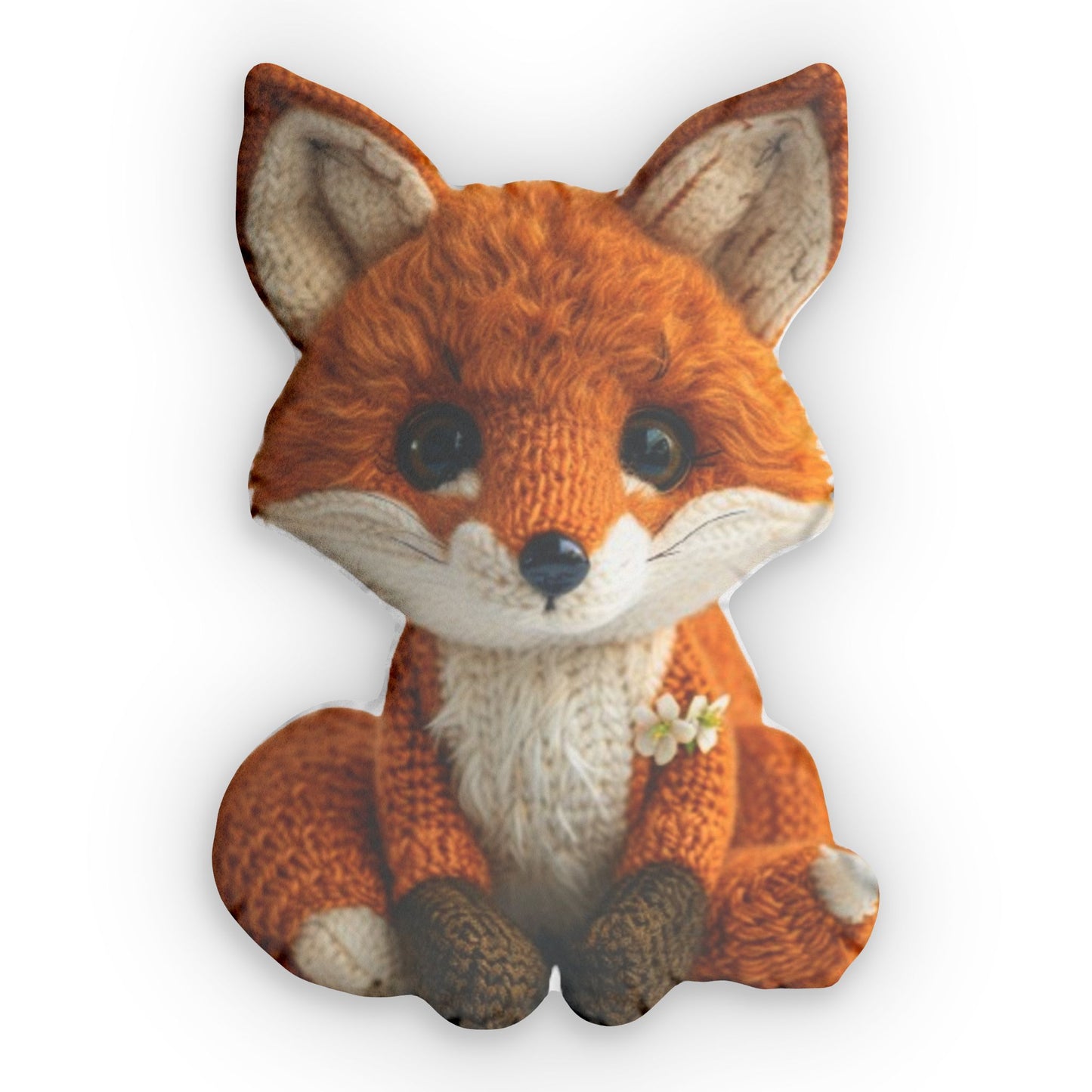 Red Fox, Shaped Pillow, Crochet Plush Gift