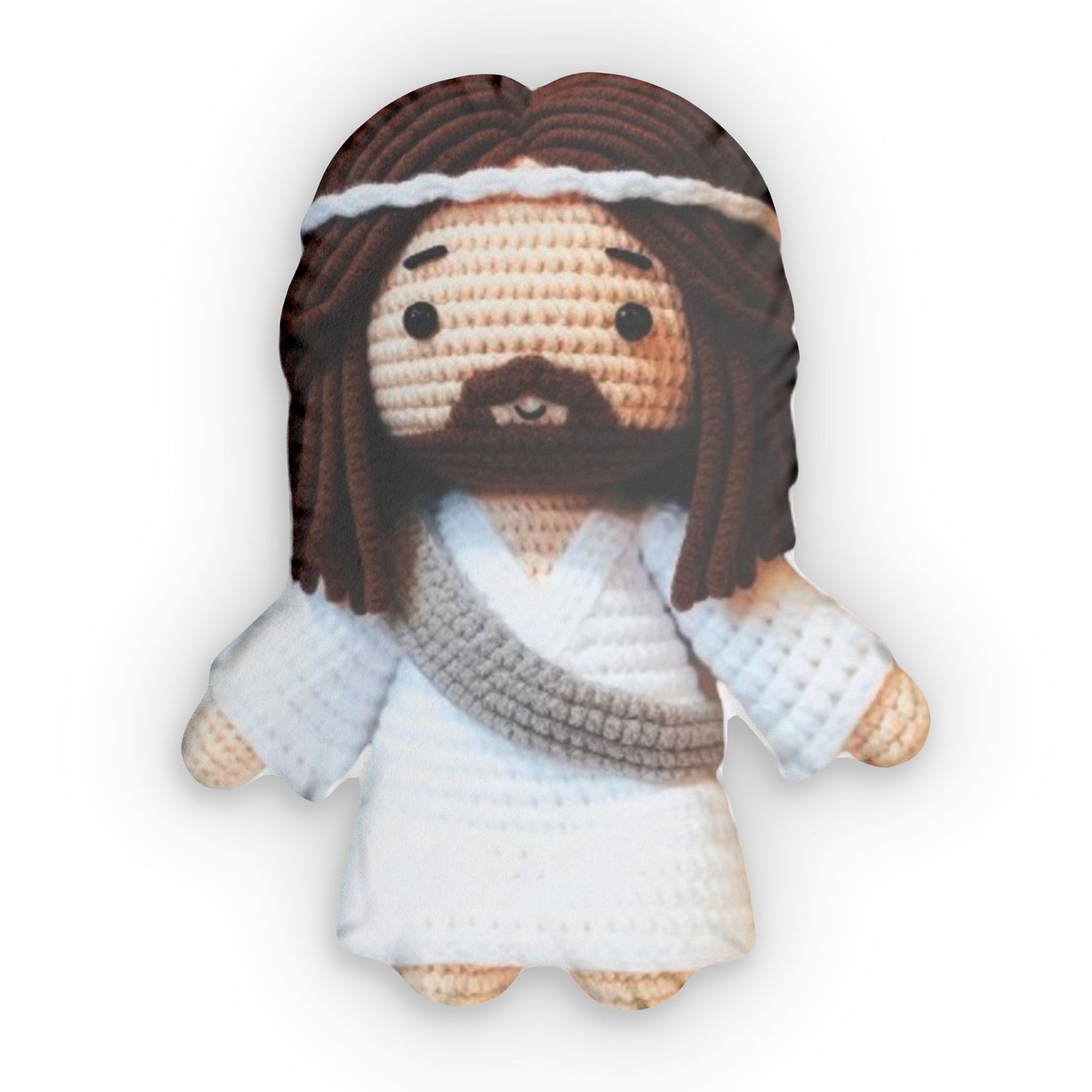 Jesus Crochet Plush Shaped Pillow