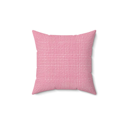 Pastel Rose Pink: Denim-Inspired, Refreshing Fabric Design - Spun Polyester Square Pillow