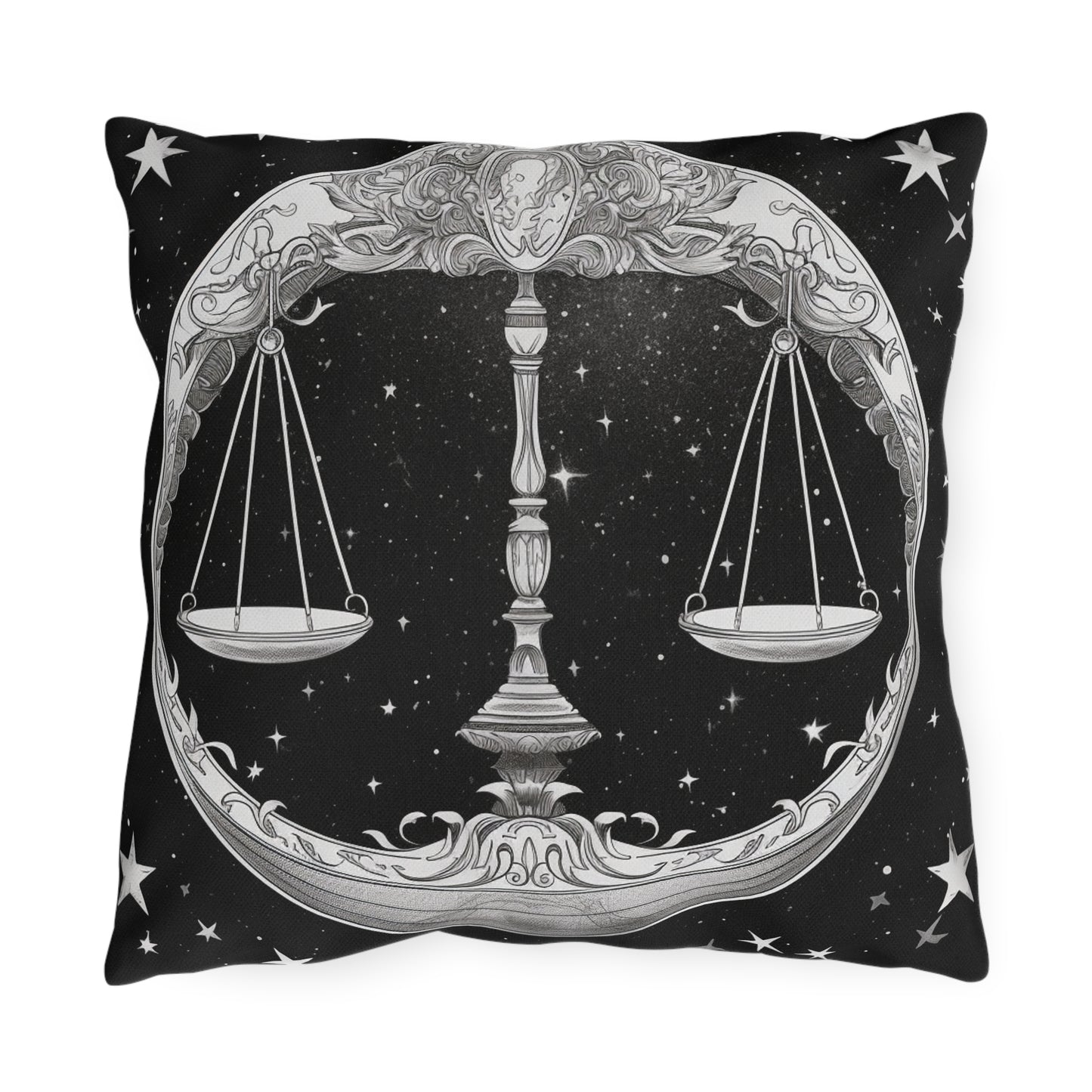 Libra Zodiac UV-Resistant Outdoor Pillow, Water-Resistant, Spun Polyester