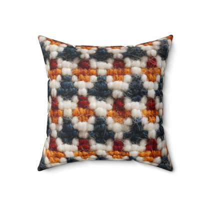 Artisan Weaves: Boucle Elegance - Spun Polyester Square Pillow