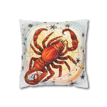 Prickly Scorpio Astrology - Sharp Zodiac Scorpion Celestial Horoscope - Spun Polyester Square Pillow Case