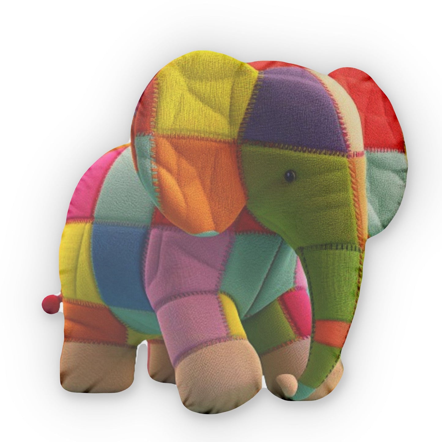 Colorful Plush Elephant Toy, Plush Shaped Pillows