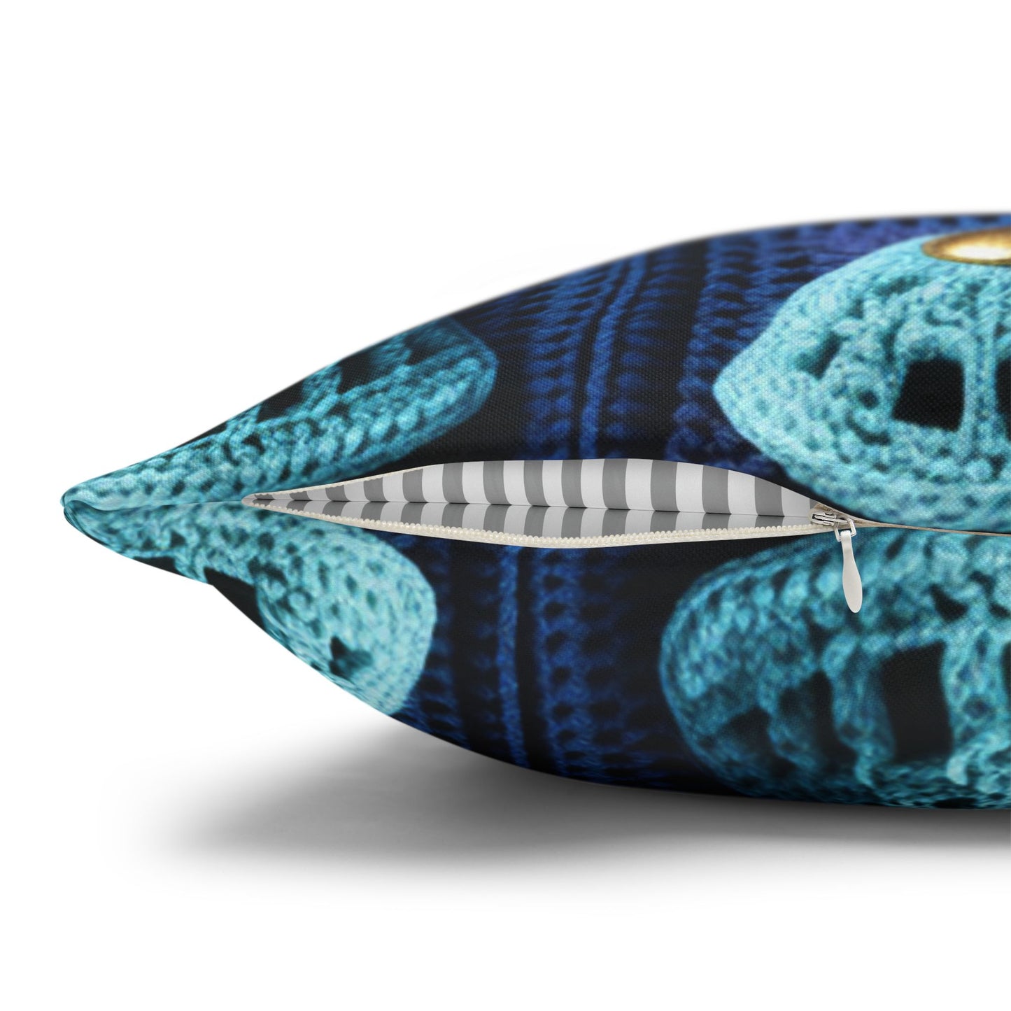 Spaceship UFO Crochet - Galactic Travel Ship - Alien Craft - Flying Saucer - Spun Polyester Square Pillow Case