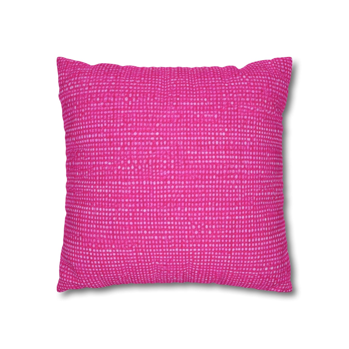 Hot Neon Pink Doll Like: Denim-Inspired, Bold & Bright Fabric - Spun Polyester Square Pillow Case