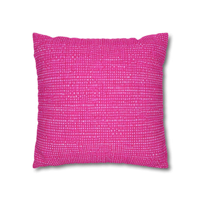 Hot Neon Pink Doll Like: Denim-Inspired, Bold & Bright Fabric - Spun Polyester Square Pillow Case