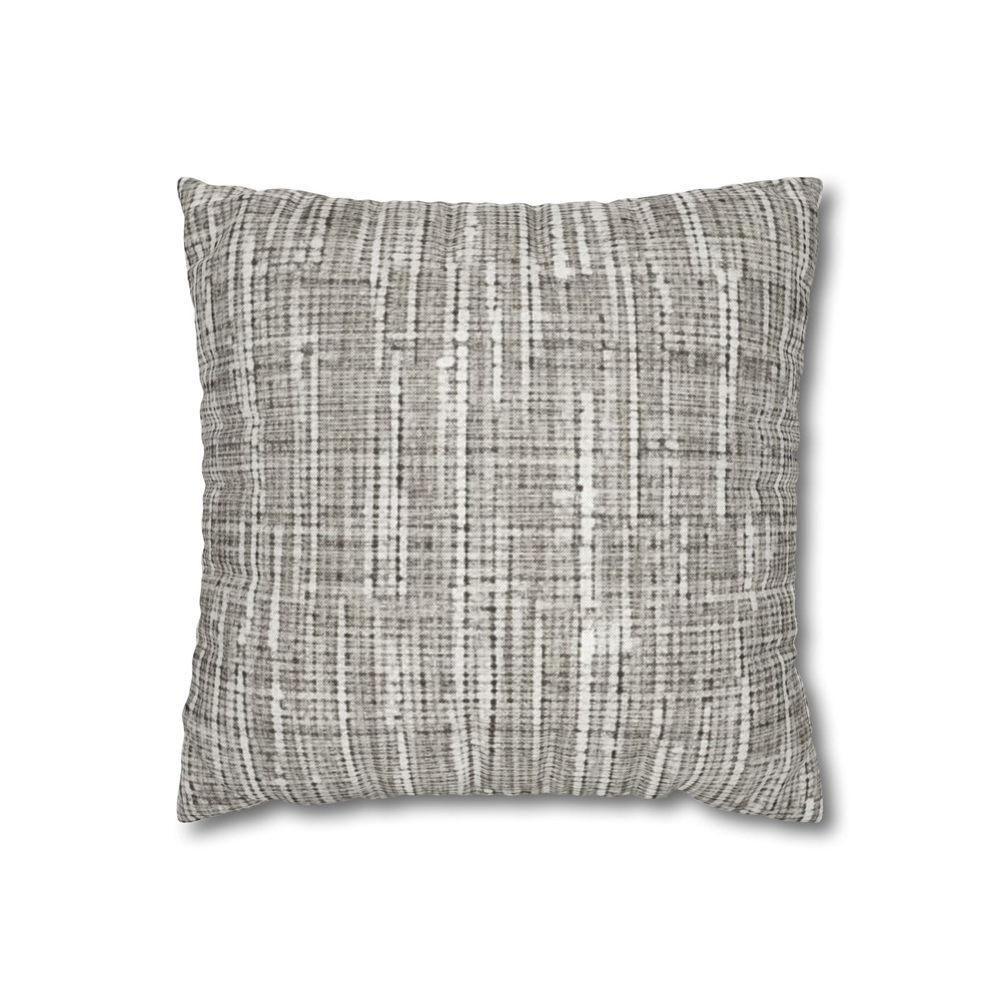 Silver Grey: Denim-Inspired, Contemporary Fabric Design - Spun Polyester Square Pillow Case