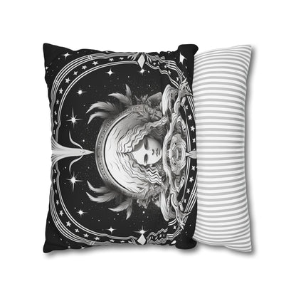 Virgo Zodiac Polyester Square Pillow Case, Indoor, Double Sided Design