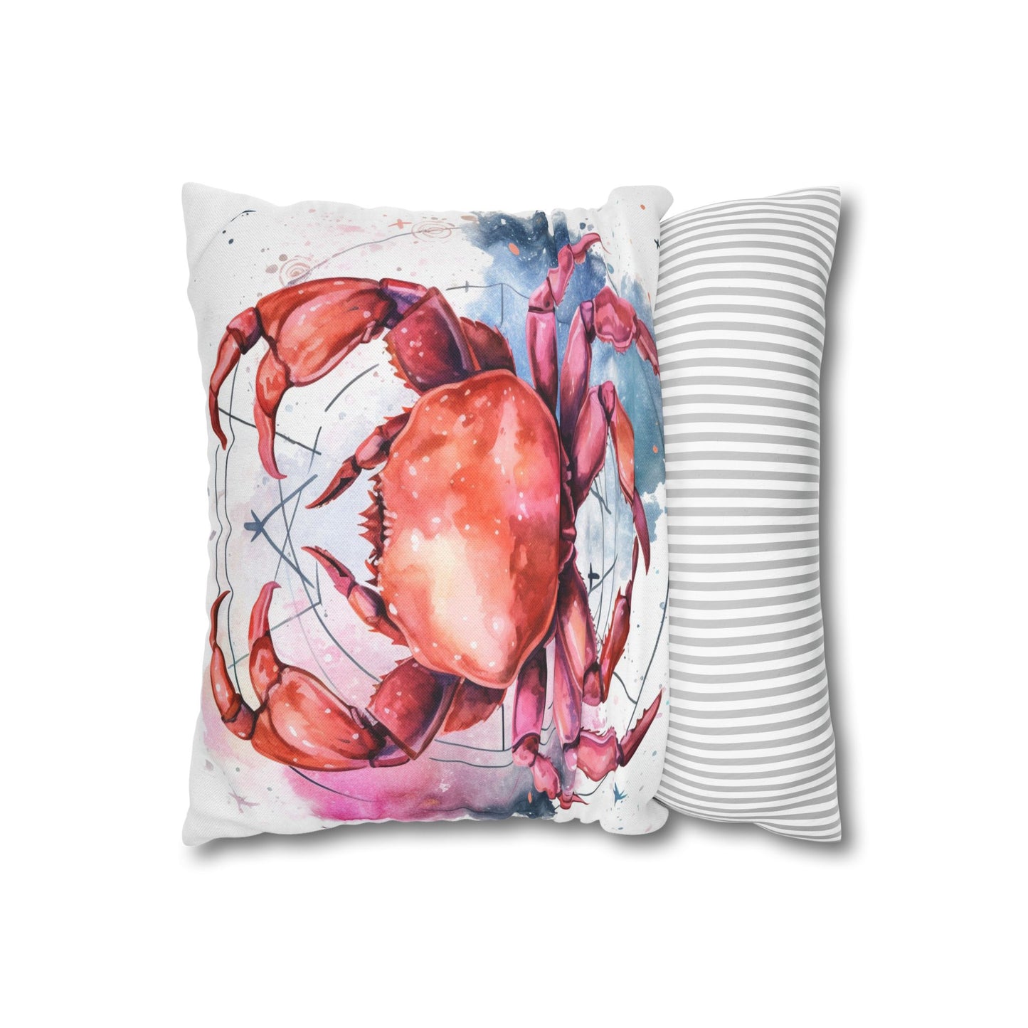 Cancer Star Sign - Elegant Zodiac Astrology Spun Polyester Square Pillow Case