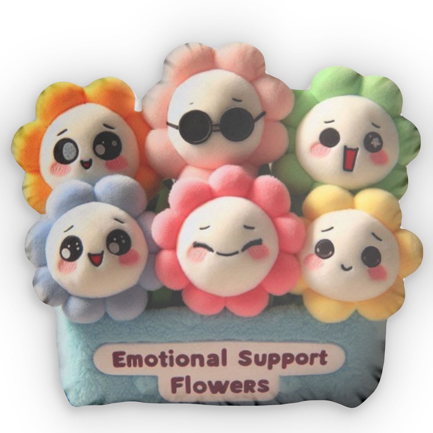 Flower Emotional Support Gift, Plush Shaped Pillow