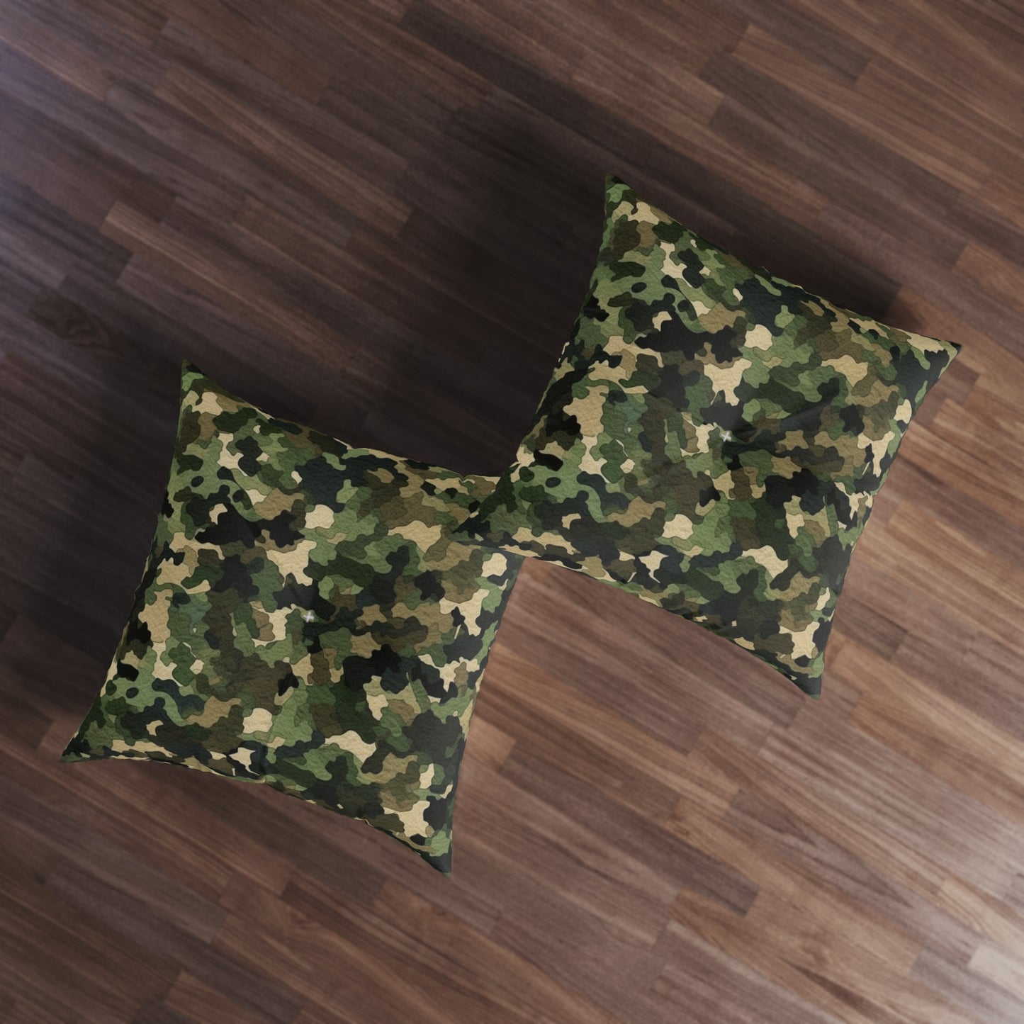 Classic Camo | Camouflage Wrap | Traditional Camo - Tufted Floor Pillow, Square