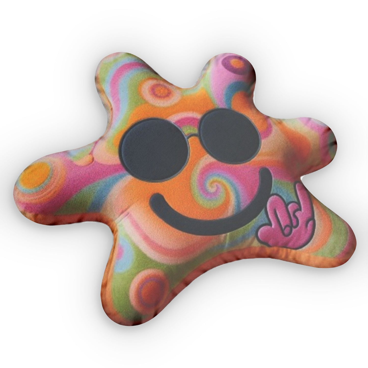 Retro Star Groovy Kawaii Plush Shaped Pillow