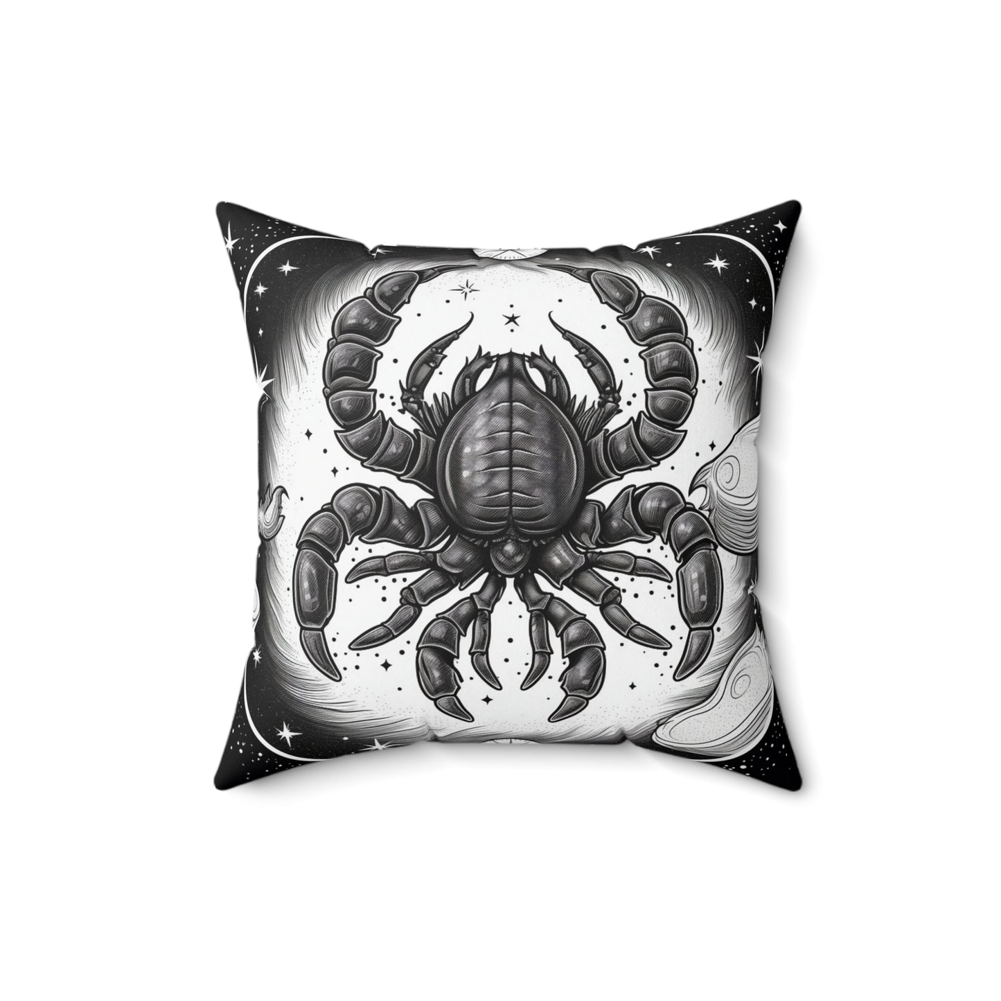 Scorpio Zodiac, Scorpion Design, Water Element, Spun Polyester Square Pillow