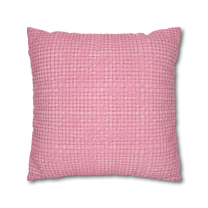 Pastel Rose Pink: Denim-Inspired, Refreshing Fabric Design - Spun Polyester Square Pillow Case