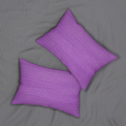 Hyper Iris Orchid Red: Denim-Inspired, Bold Style - Spun Polyester Lumbar Pillow