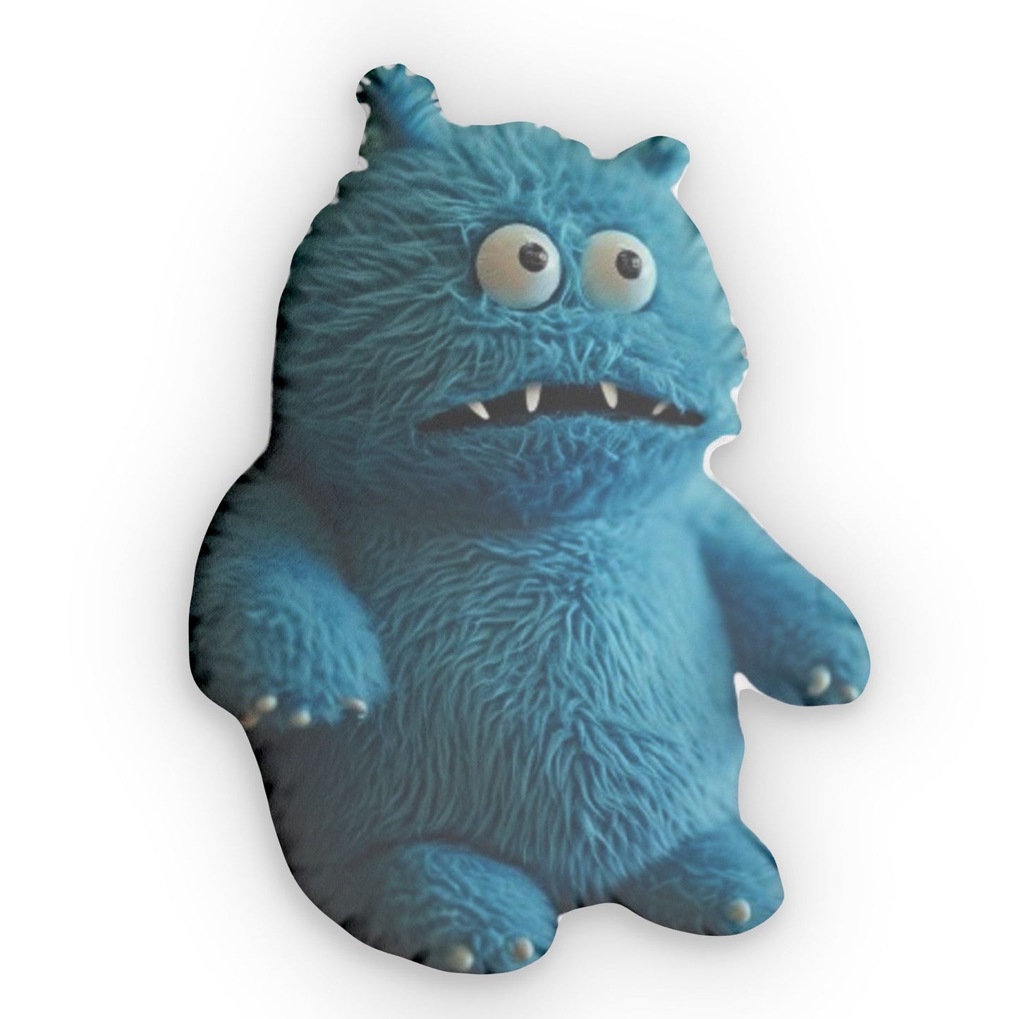 Blue Monster Plush Shaped Pillow