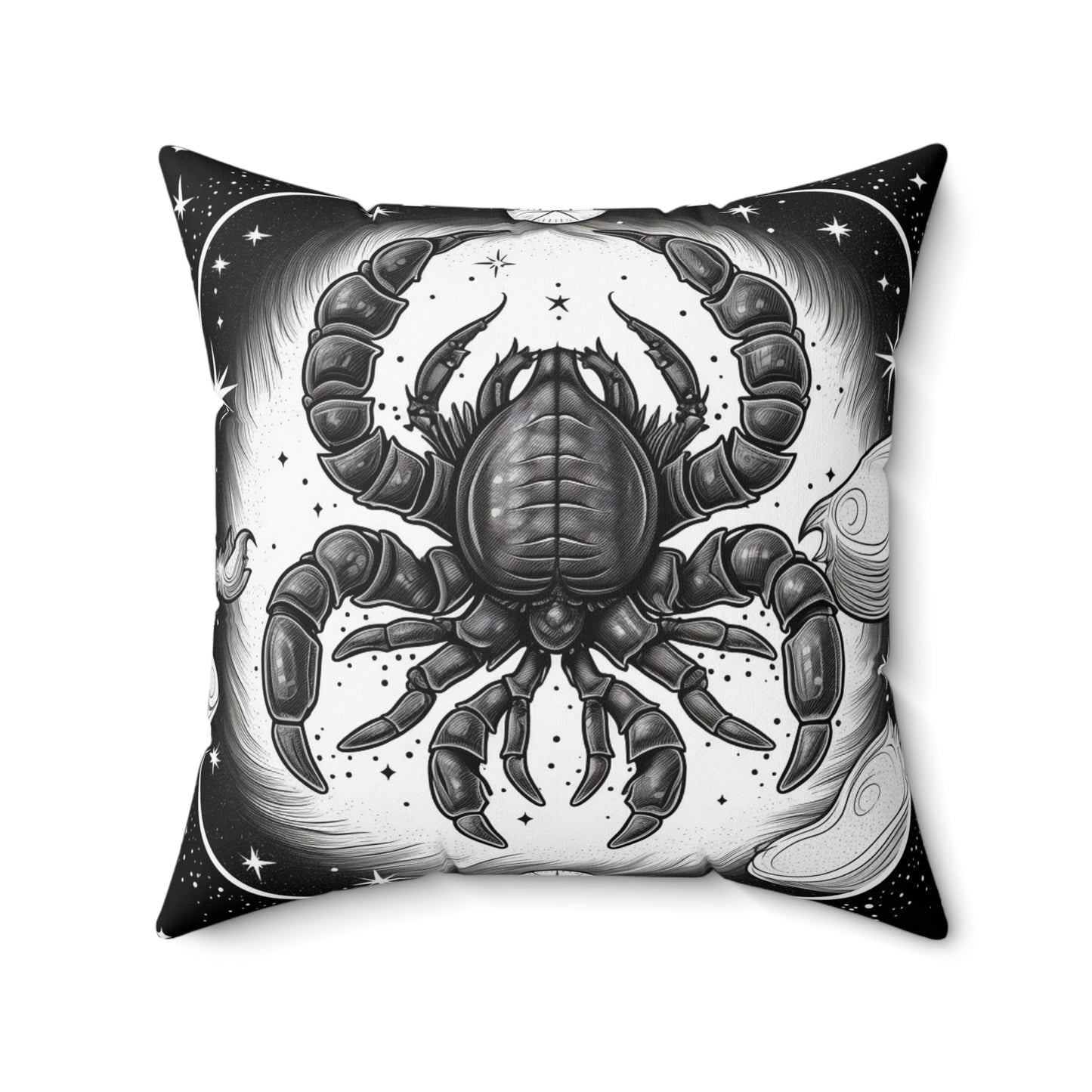 Scorpio Zodiac, Scorpion Design, Water Element, Spun Polyester Square Pillow