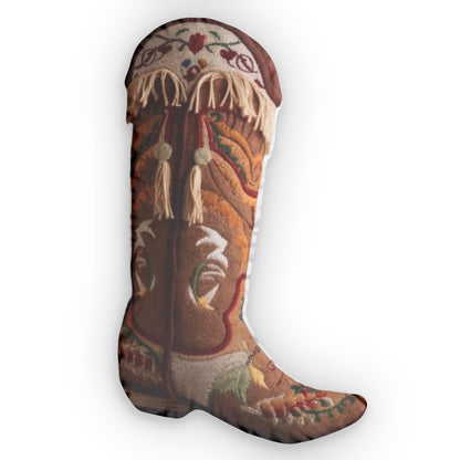 Native American Boot Style, High Boots Old Western Gift, Shaped Pillows