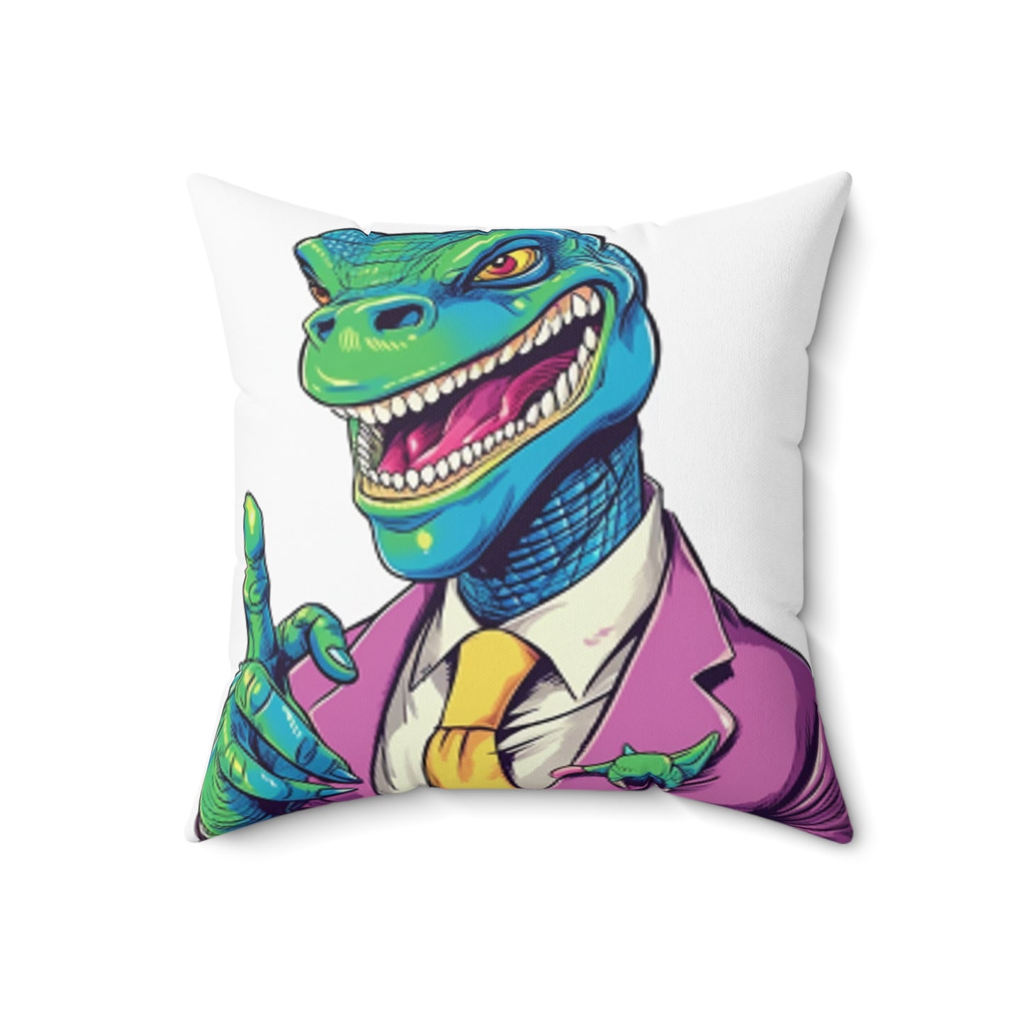 Business Dinosaur CEO Savy Spun Polyester Square Pillow