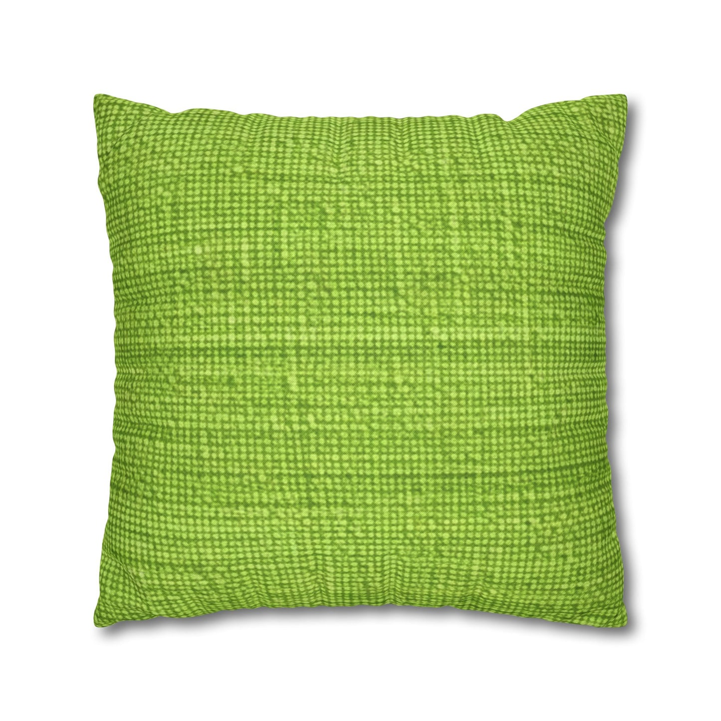 Lush Grass Neon Green: Denim-Inspired, Springtime Fabric Style - Spun Polyester Square Pillow Case