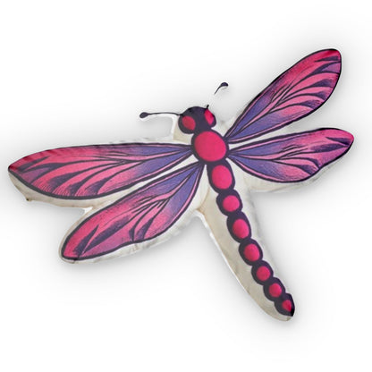 Pink Dragonfly Plush Shaped Pillow