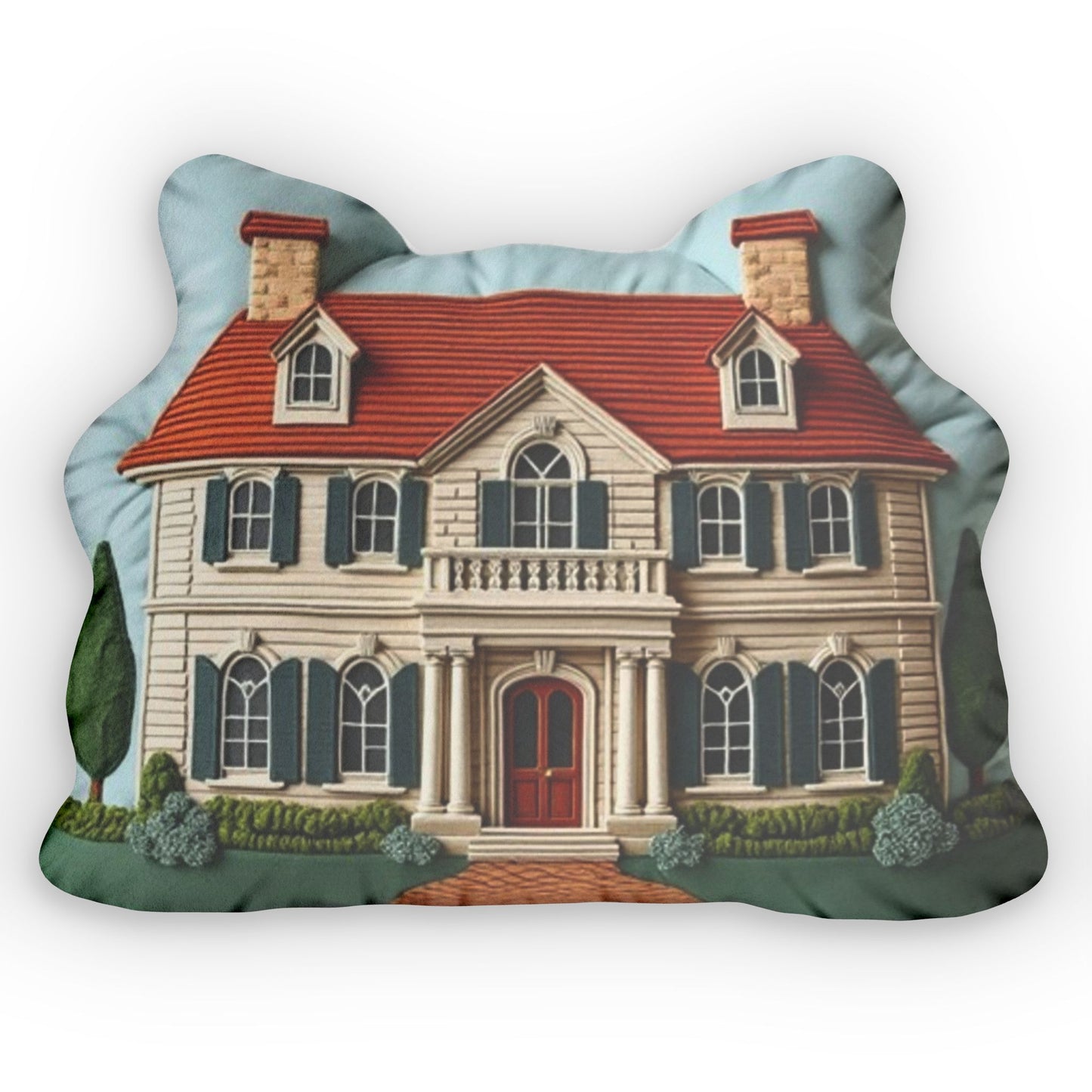 3d Designer House Custom Sewn Plush Shaped Pillow