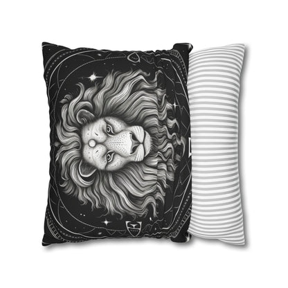 Leo Zodiac Sign Spun Polyester Square Pillow Case, Double Sided Print