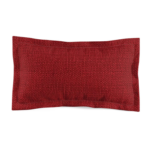 Bold Ruby Red: Denim-Inspired, Passionate Fabric Style - Microfiber Pillow Sham