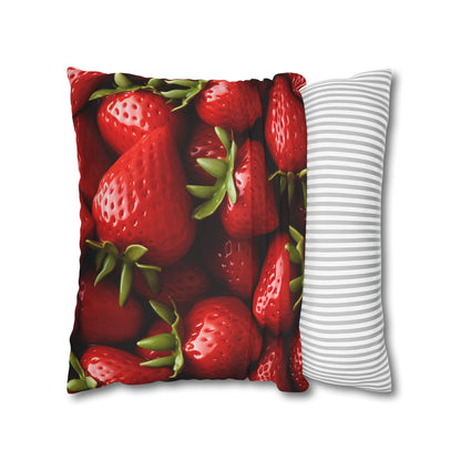 Strawberry Patch Picks: Home Decor and Gifts for the Ultimate Berry Fan - Spun Polyester Square Pillow Case