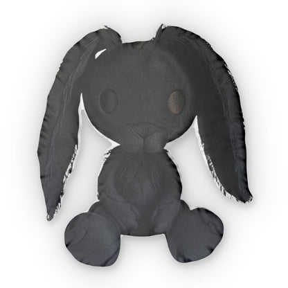 Bunny Dark Hole, Gothic Black Rabbit, Plush Gift, Shaped Pillow