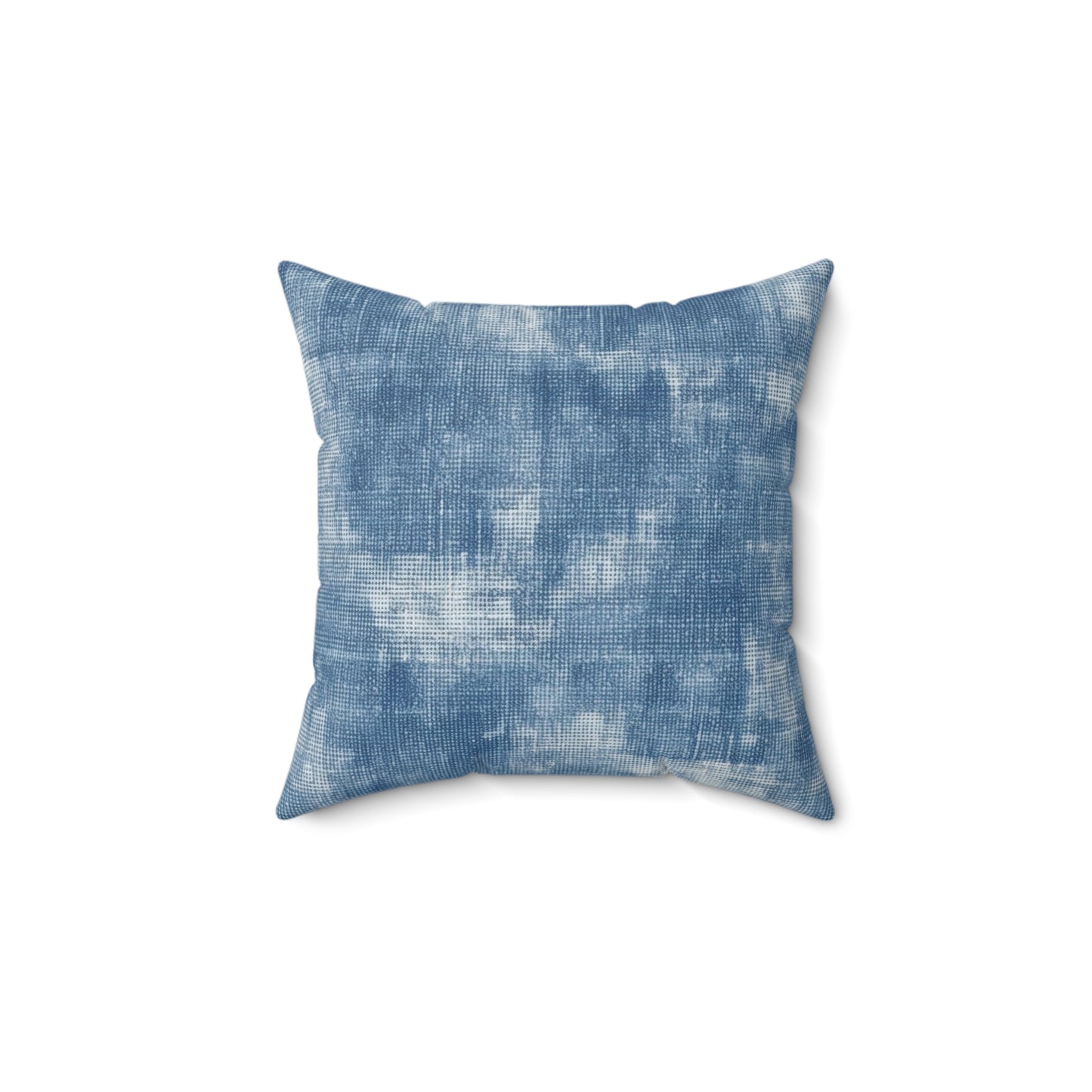 Faded Blue Washed-Out: Denim-Inspired, Style Fabric - Spun Polyester Square Pillow