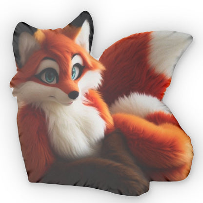 Fox Furry, Animal Gift, Plush Shaped Pillow