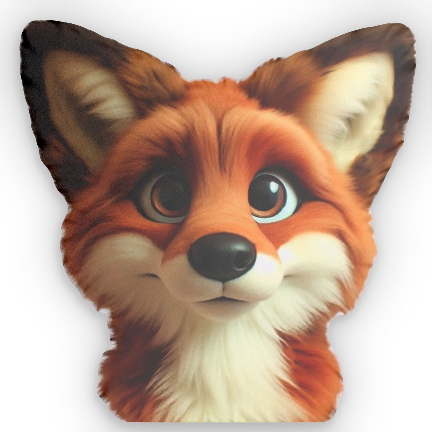 Fox Head Furry Costume Plush Shaped Pillow