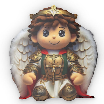 Saint Michael doll, Plush Gift, Shaped Pillow