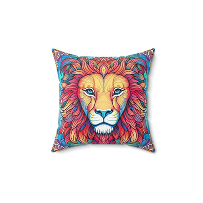 Astrological Leo - Cosmic Zodiac Constellation, Lion Symbol Art - Spun Polyester Square Pillow