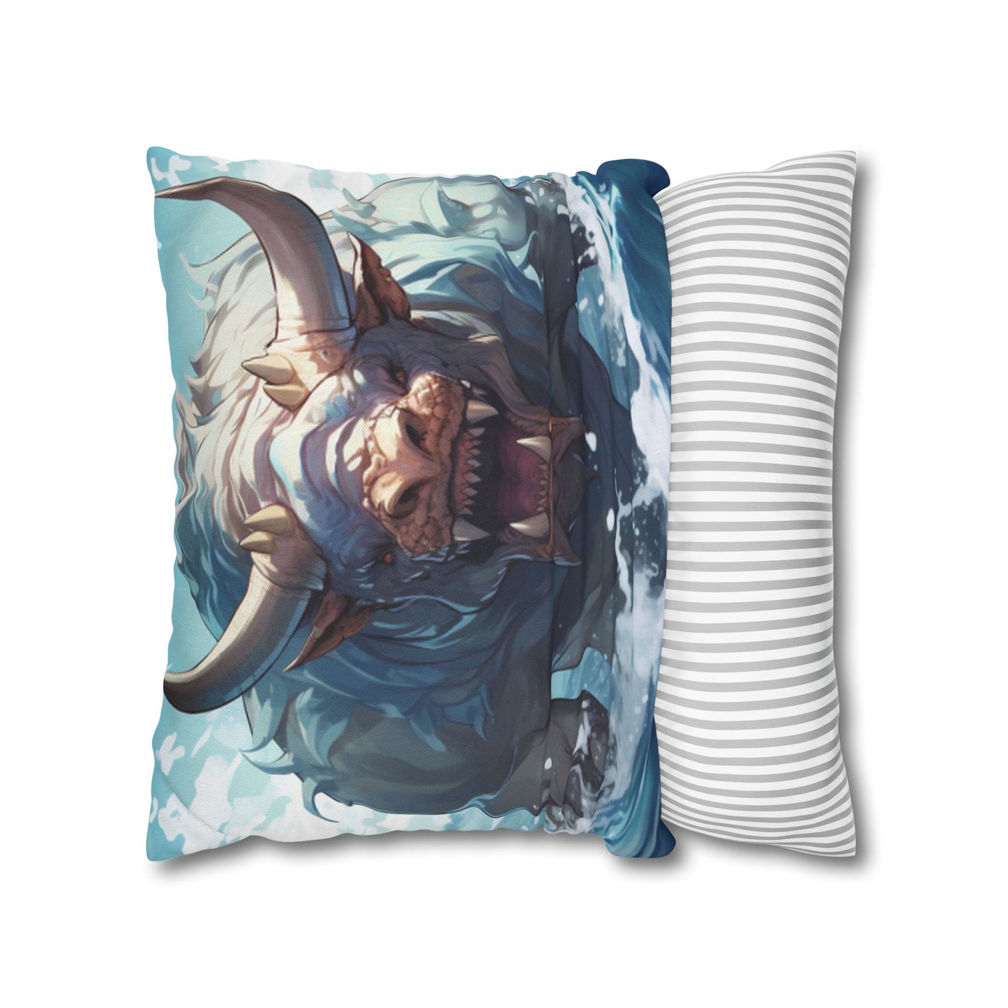 Bull Shark Fusion: Water Fantasy - Hybrid Ocean Marine Animal - Spun Polyester Square Pillow Case