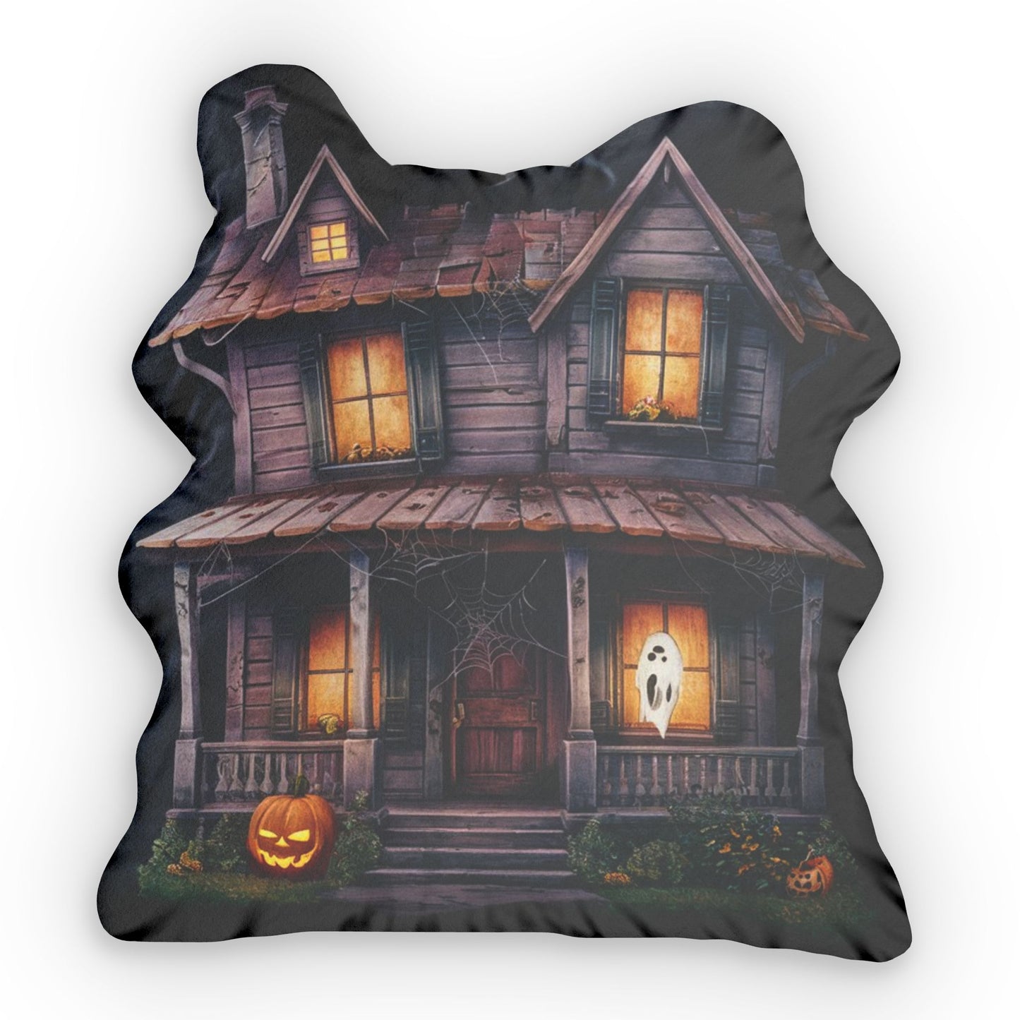 Haunted Mansion Plush, Haunted Halloween House, Scary Gift, Shaped Pillow