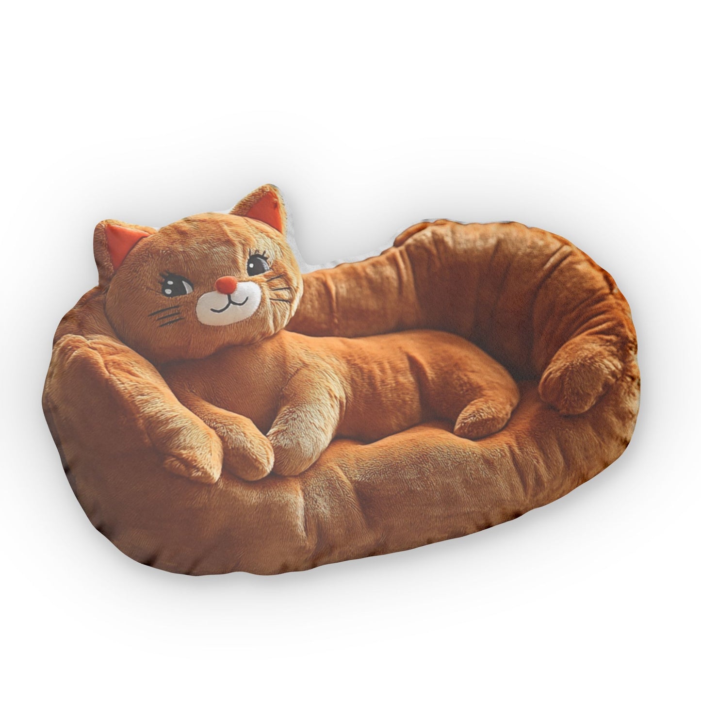 Cozy Kitten Couch, Cat Stuffed Animal, Plush Shaped Pillow