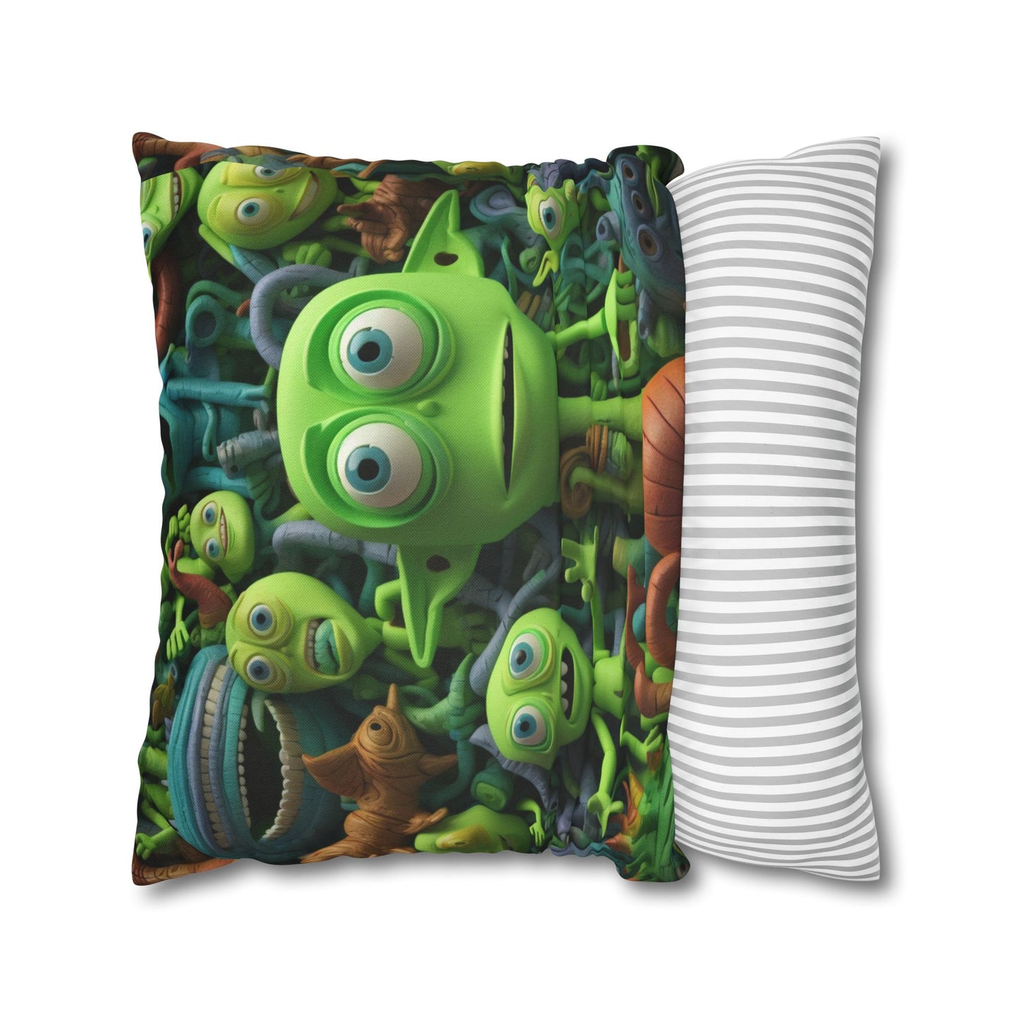 Toy Alien Story Space Character Galactic UFO Anime Cartoon - Spun Polyester Square Pillow Case